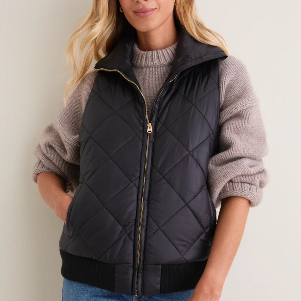 Tuckernuck Black Jackson Quilted Vest XL Puffer Gilet Layering Fall Winter